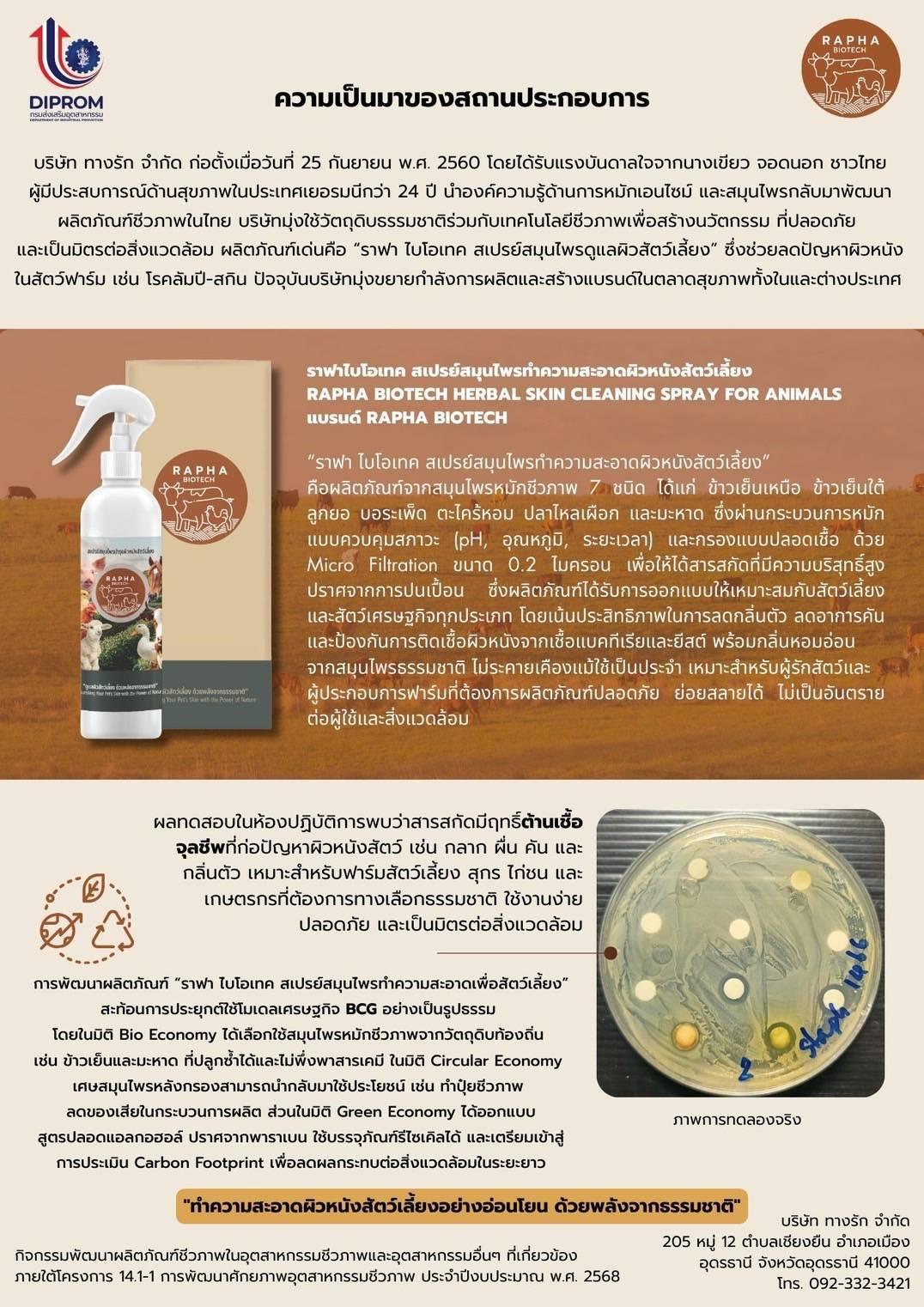 RAPHA Biotech Product Information - Company's certified herbal products